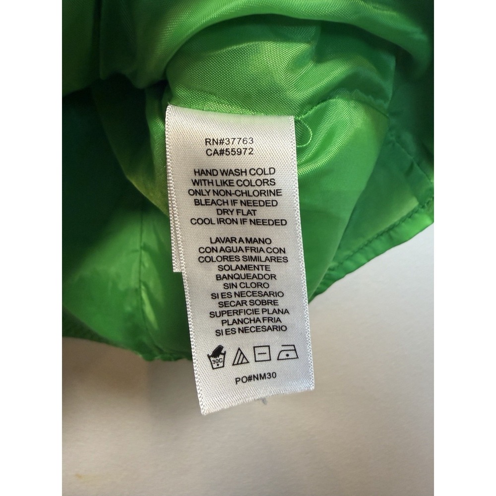 Spring wedding‎ guest dress Laundry by Shelli Segal Lime green Cotton Size 12 - Picture 15 of 16